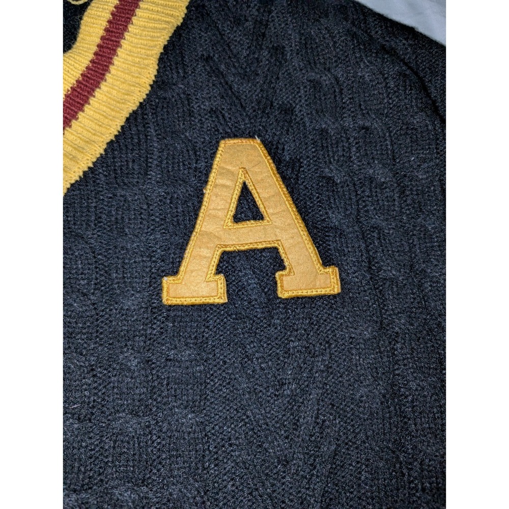 Trendy Threads Women's 2X Black And Yellow Varsity Letter Style V-Neck Sweater - Picture 3 of 4